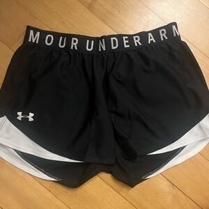 Under Armour Black and White Athletic Shorts